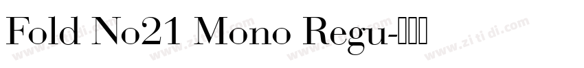 Fold No21 Mono Regu字体转换